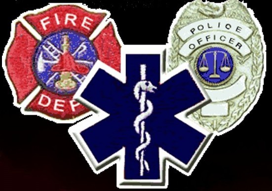 Police, Fire, EMS symbols